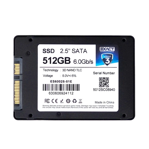 SSD Exact SATA 2.5" 6Gb/s  512GB - Tray