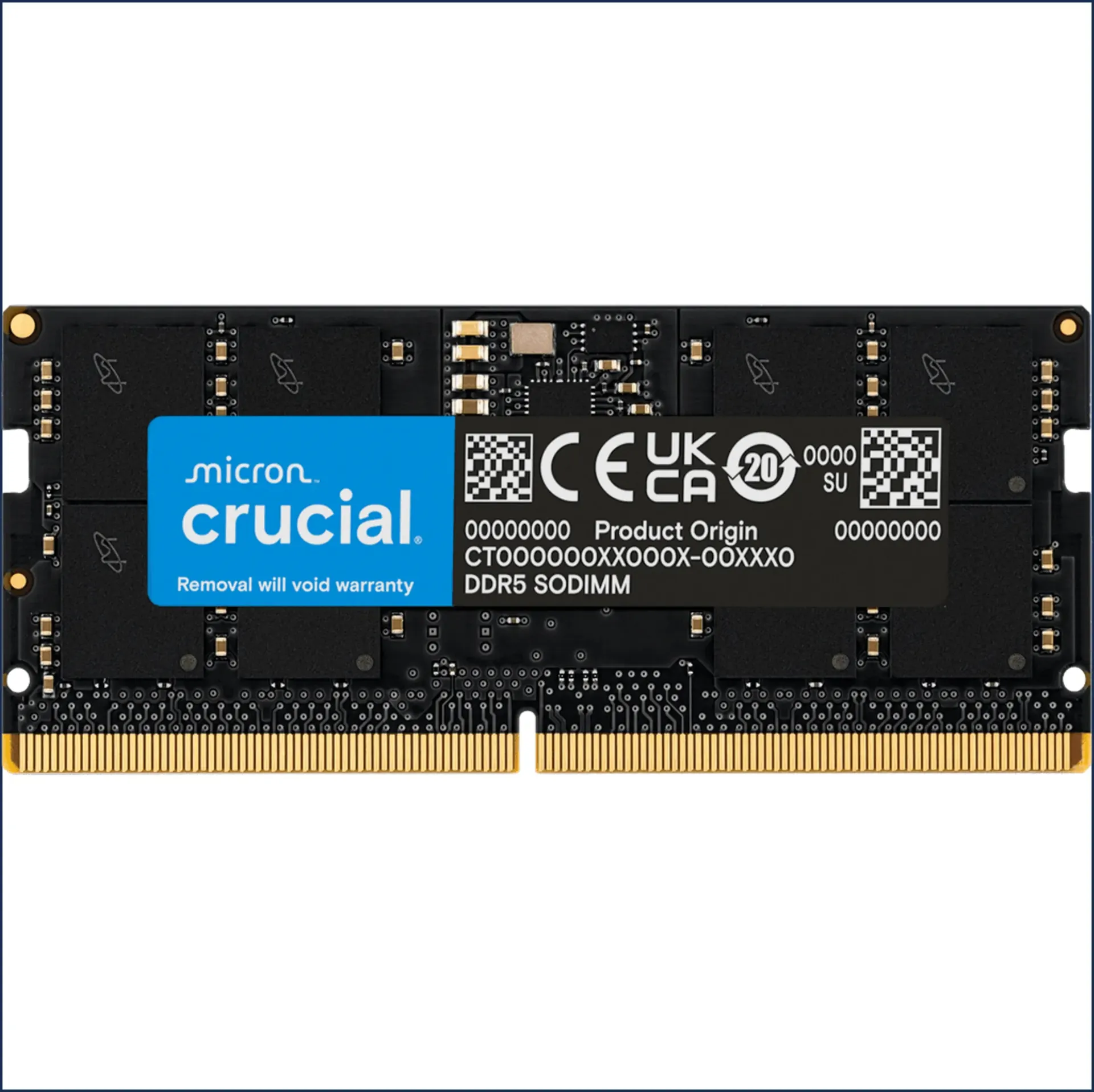 Memoria Crucial DDR5 8GB 5600Mhz 1.1V - Notebook Sodimm - CT8G56C46S5 Retail