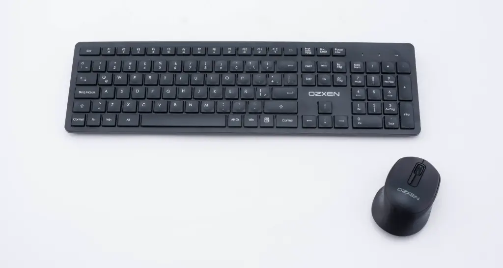 Kit Teclado y Mouse OzXen by exact Español Latam 2.4GHz Inalámbrico