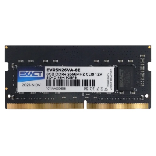 [EVRSN32VA-16E] Memoria Exact DDR4 16GB 3200 MHz 1.2V - Notebook SODIMM - Retail