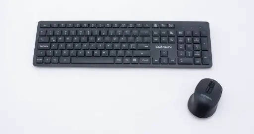 [OZKM-71001/SLB] Kit Teclado y Mouse OzXen by exact Español Latam 2.4GHz Inalámbrico